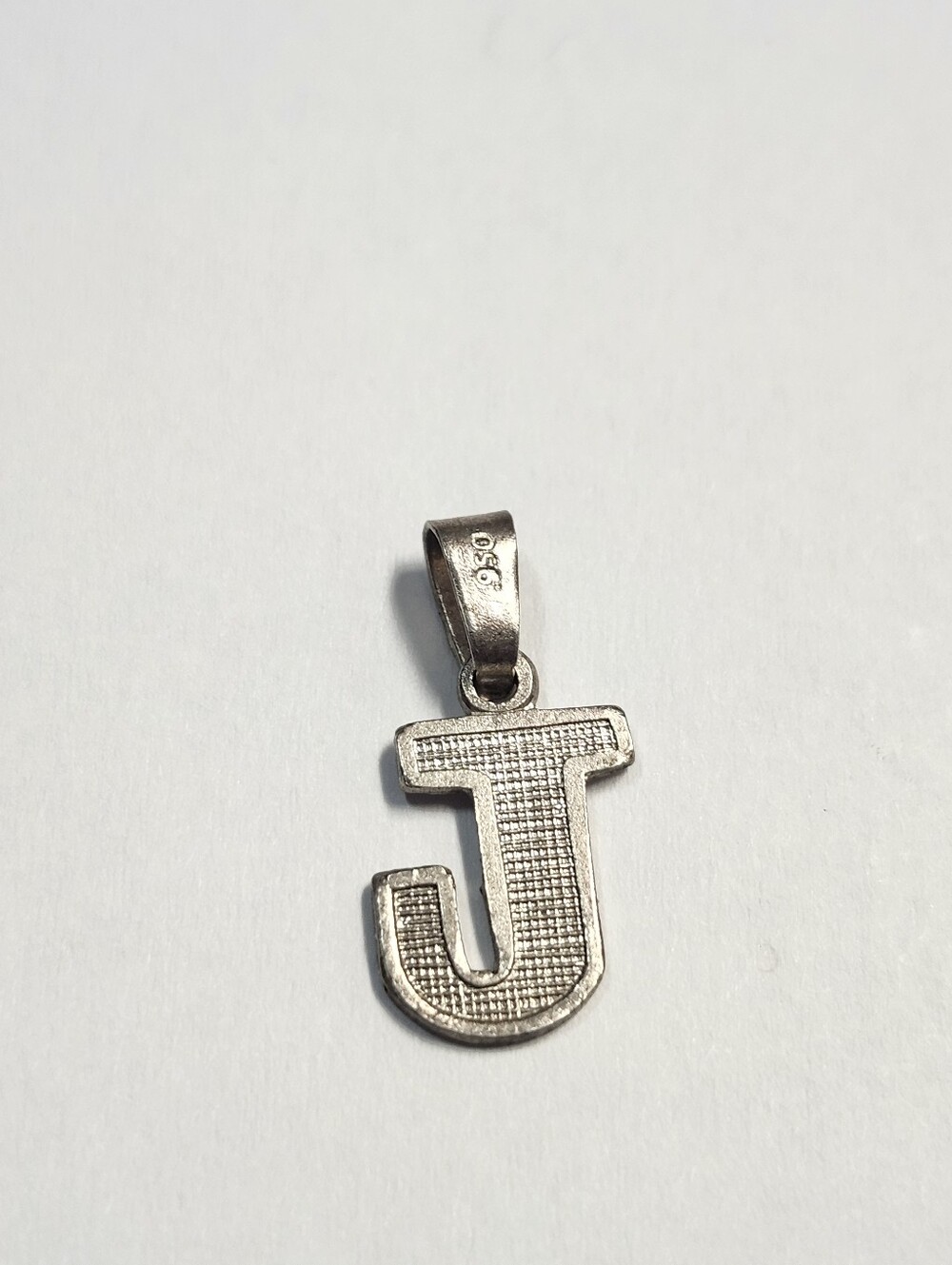 950 Silver 'J' Initial Pendant - Silver